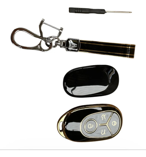 [MLM5705811726] Funda Para Llave Para Geely Ex 2 Negro /dorado