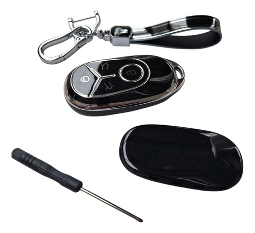 [MLM3129220127] Funda Para Llave Para Geely Ex 2 Negro /plata