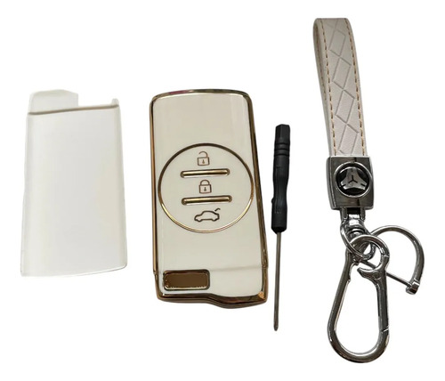 [MLM3215865241] Funda Para Llave Chirey Tiggo 2 / 4 / 7 Pro Blanca