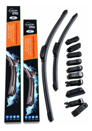 [MLM3637758619] Pluma Limpiaparabrisas  Para Nissan Versa Negro 26/17