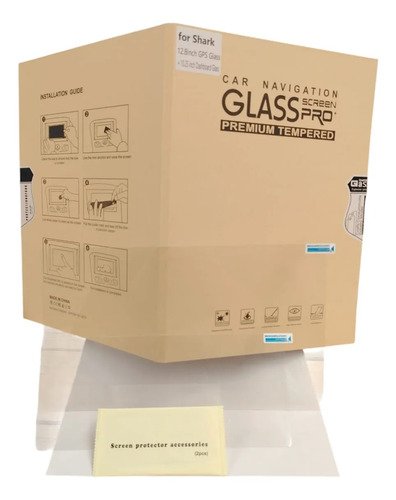Protector Pantalla Vidrio Templado Byd Shark 12.8  + 10.25 Transparente