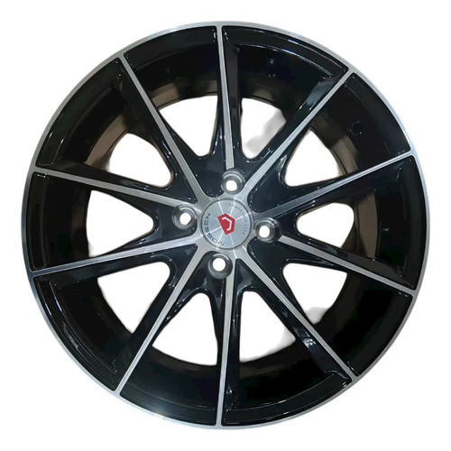 [MLM2787512353] Juego De 4 Rines 16x7.0j 4x100 Et10 Color Negro Maquinado Negro Maquinado